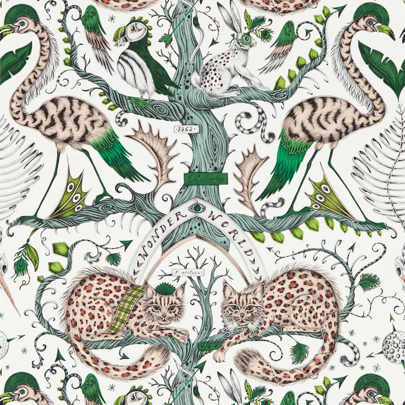 Wonder World Wallpaper - Emerald - W0219/03