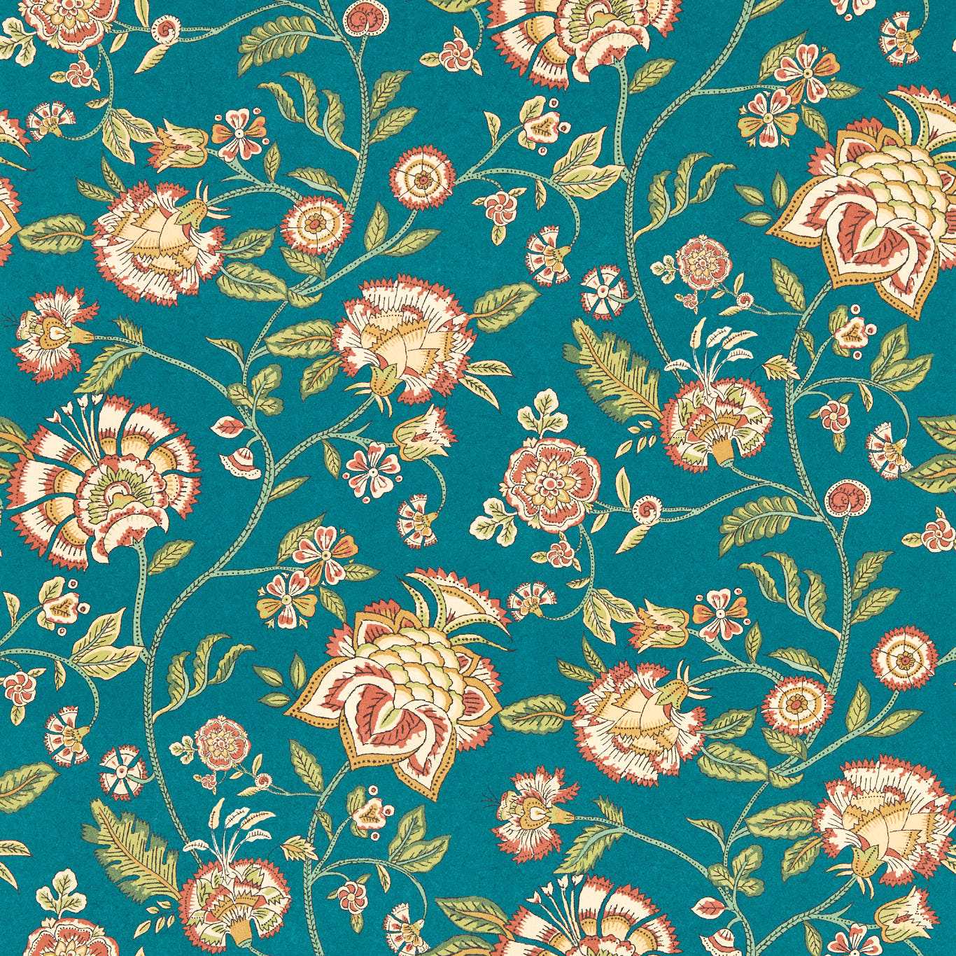 Barmeri Wallpaper - Spice/Teal - W0232/04