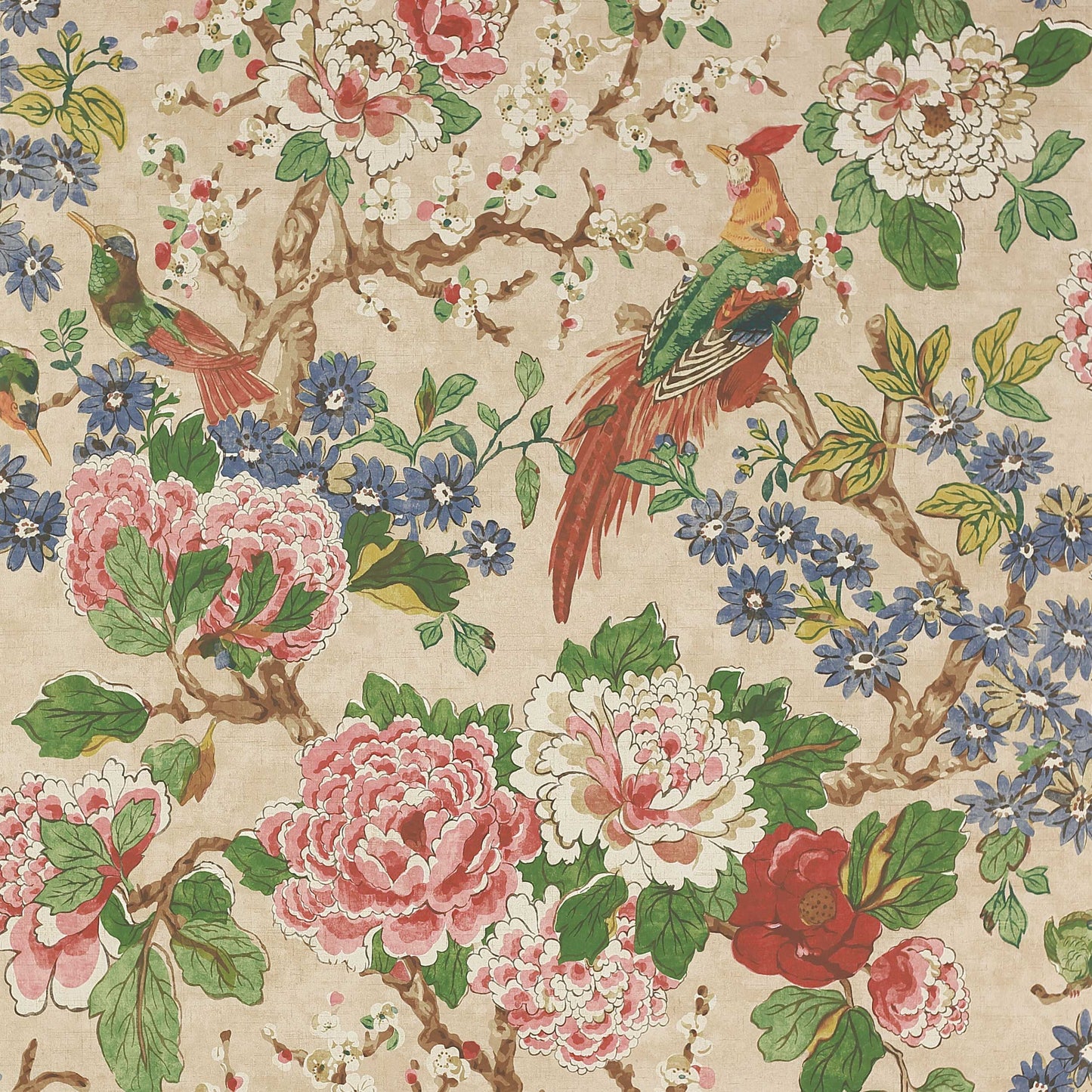 Jardine Wallpaper - Red/Green - W7003-03