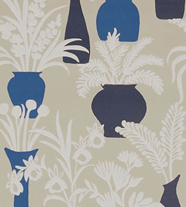 Amphora Wallpaper - Blue