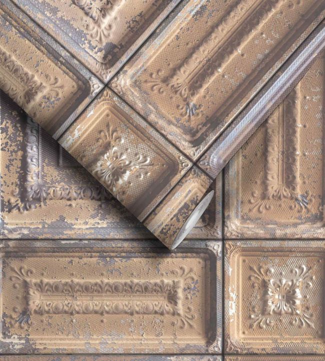 WM-044R - Delancey Wallpaper - Tabacco - Woodchip & Magnolia