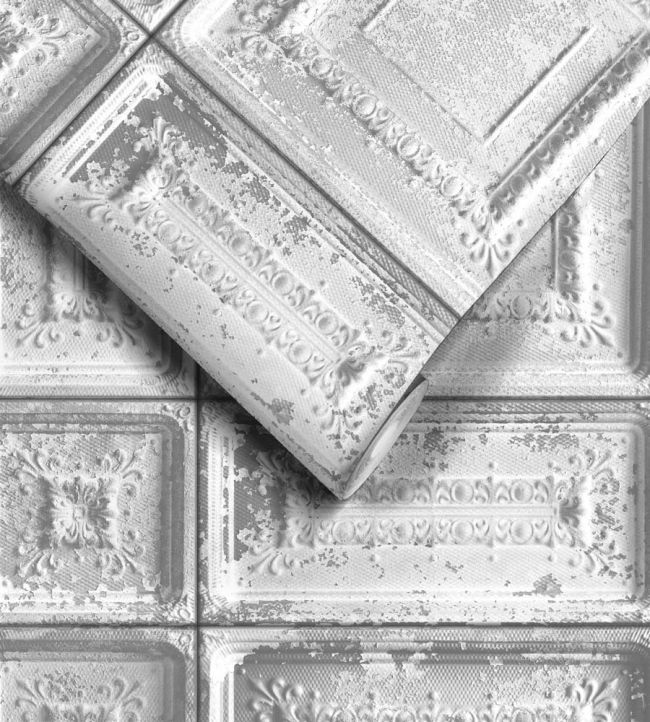 WM-045R - Delancey Wallpaper - Grey - Woodchip & Magnolia