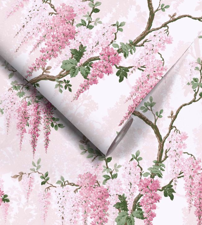 WM-220R - Wisteria Wallpaper - Pretty Pink - Woodchip & Magnolia