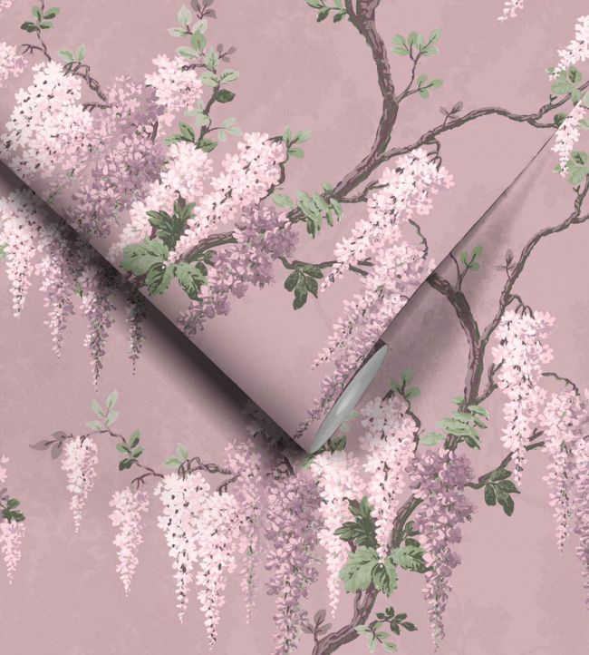 WM-221R - Wisteria Wallpaper - Deep Lavender - Woodchip & Magnolia