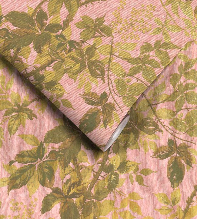 WM-316-01R - Tropic Wallpaper - Sunset Pink - Woodchip & Magnolia