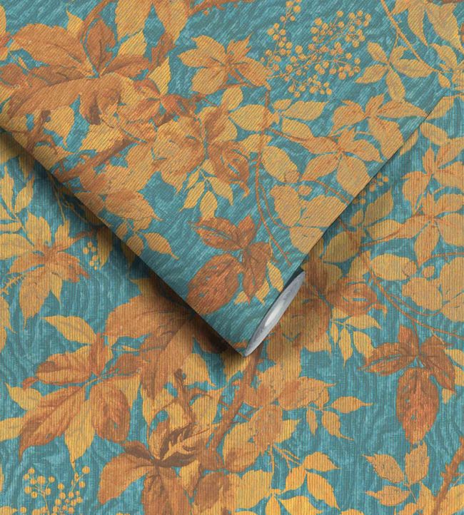 WM-316-03R - Tropic Wallpaper - Teal Spice - Woodchip & Magnolia