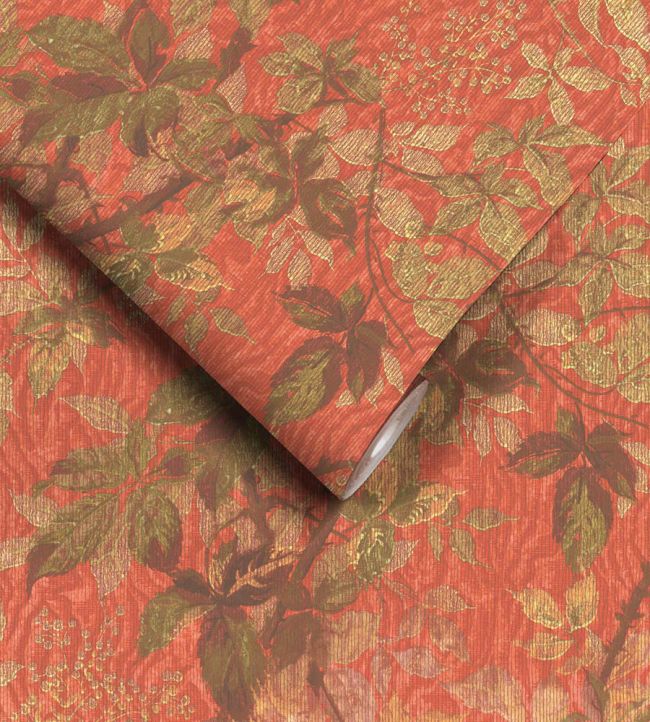 WM-316-04R - Tropic Wallpaper - Coral Red - Woodchip & Magnolia