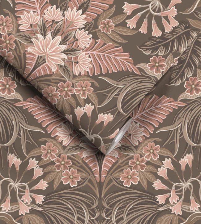 WM-380-04R - Mirk Wallpaper - Peat Brown - Woodchip & Magnolia