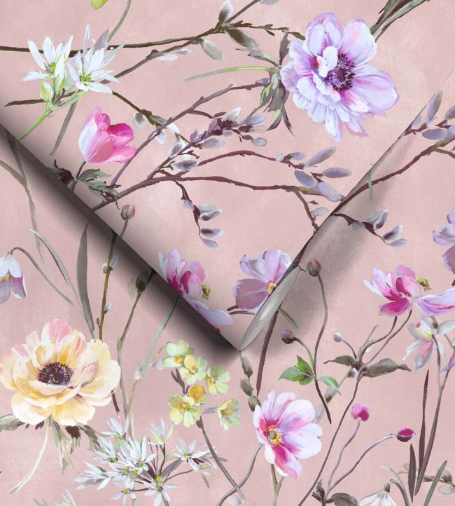 WM-383-02R - Maytime Wallpaper - Dusky Pink - Woodchip & Magnolia