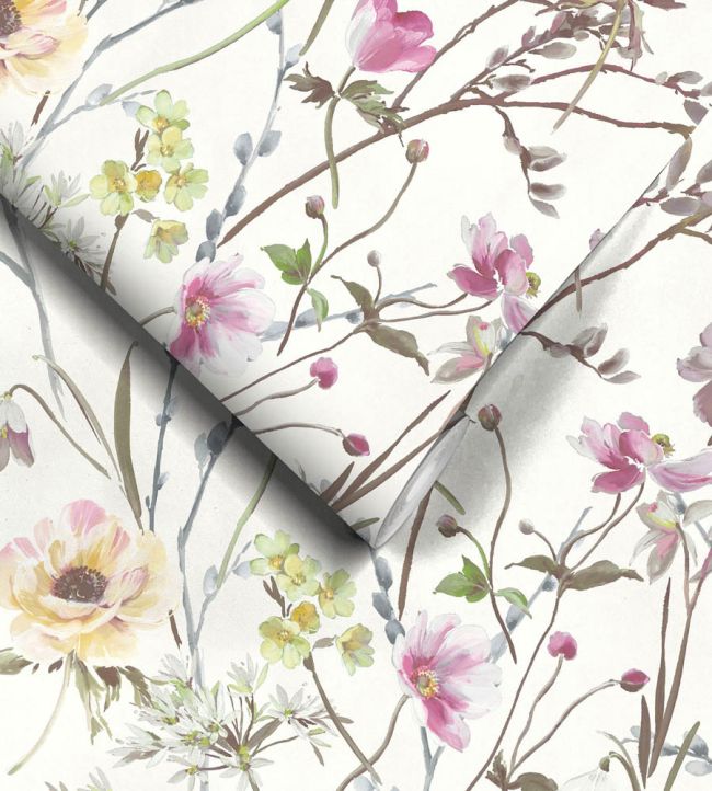 WM-383-07R - Maytime Wallpaper - Cream - Woodchip & Magnolia