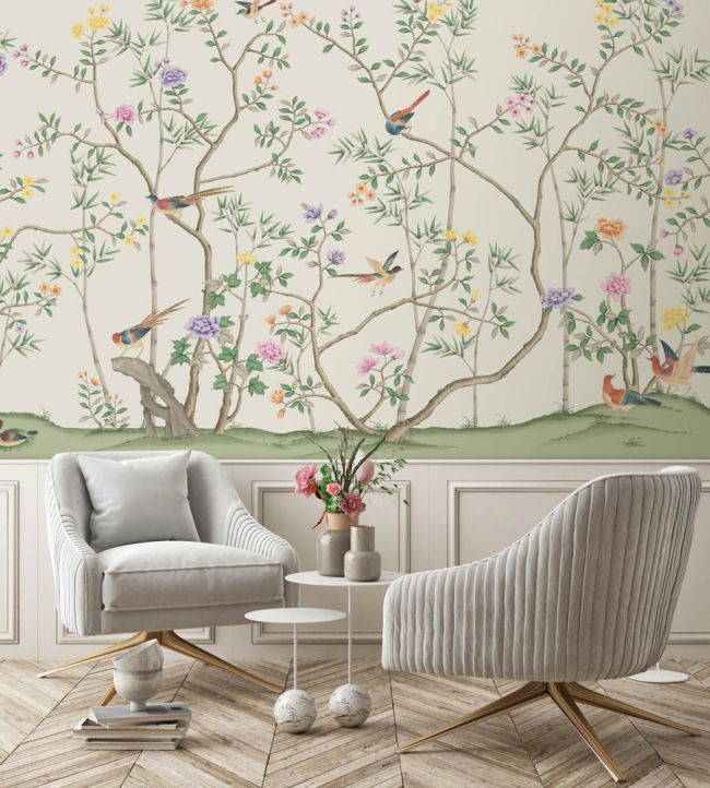 WM-398-04RM - The Garden of Dreams Wallpaper - Mural - Exotic - Woodchip & Magnolia