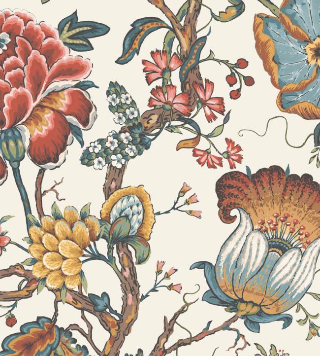 WM-408-06R - Arcadia Wallpaper - Magnolia - Woodchip & Magnolia