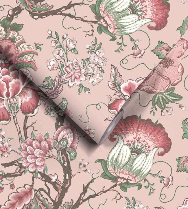 WM-408-07R - Arcadia Wallpaper - Blush - Woodchip & Magnolia