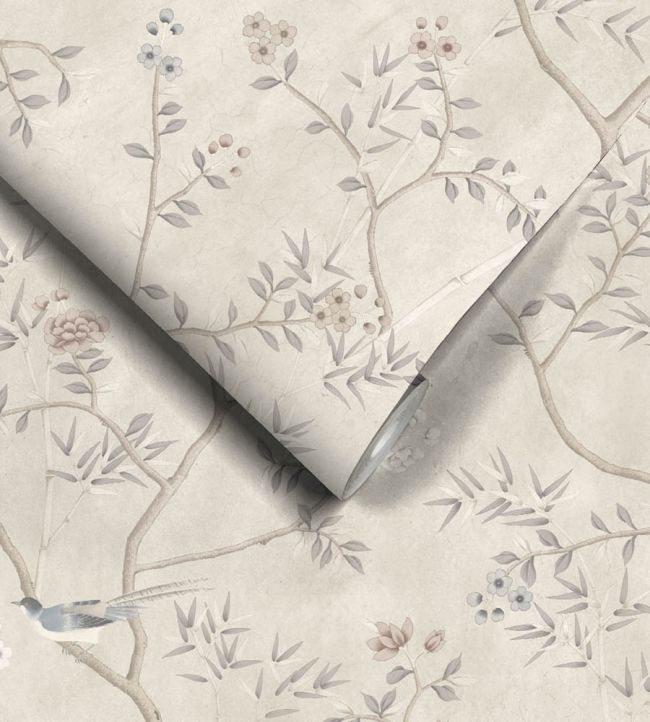 WM-454-09R - Chinoiserie Onism Wallpaper - Mural - Stone - Woodchip & Magnolia