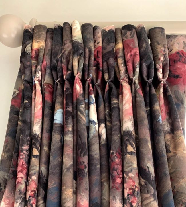 WMF-015-01VD - Ava Marika Fabric - Moody - Woodchip & Magnolia