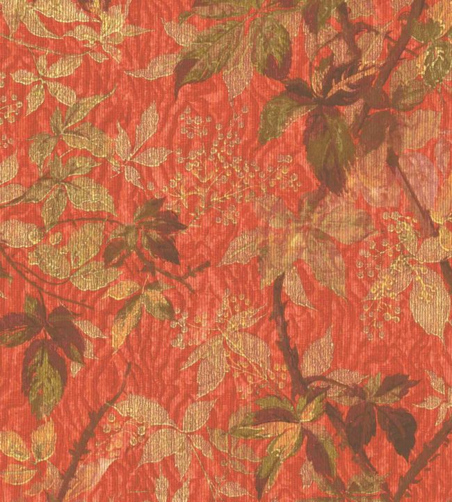 WMF-316-04VD - Tropic Fabric - Coral Red - Woodchip & Magnolia