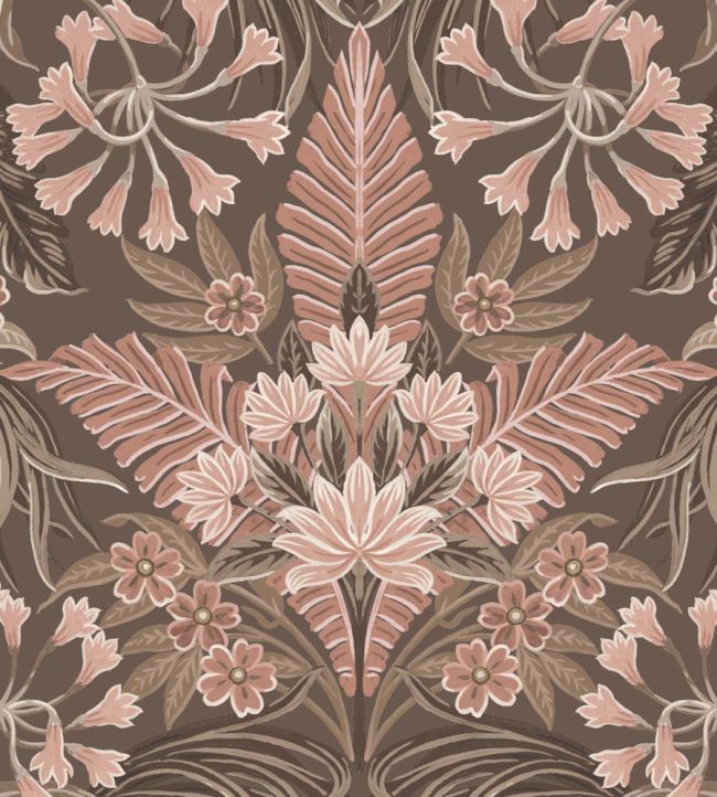 WMF-380-04VD - Mirk Fabric - Peat Brown - Woodchip & Magnolia