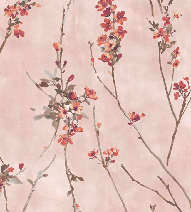 WMF-386-03VD - Blossom Fabric - Burnt Orange Blush - Woodchip & Magnolia