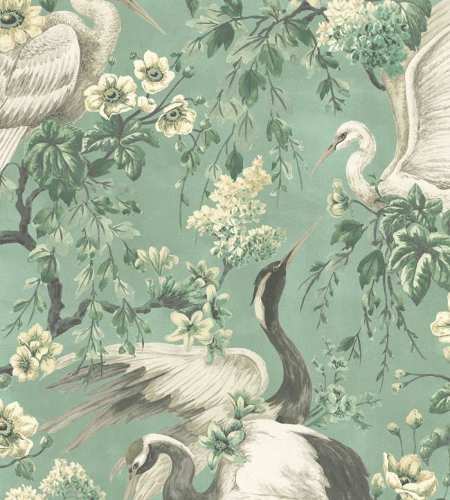 WMF-411-02VD - Maurice Fabric - Green Moss - Woodchip & Magnolia