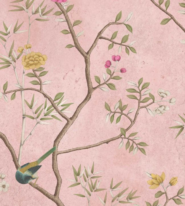 WMF-454-03VD - Chinoiserie Onism Fabric - Dusky Pink - Woodchip & Magnolia