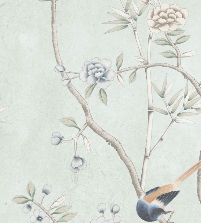 WMF-454-10VD - Chinoiserie Onism Fabric - Ocean - Woodchip & Magnolia