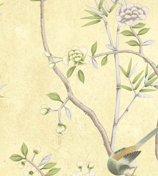 WMF-454-11VD - Chinoiserie Onism Fabric - Lemon - Woodchip & Magnolia