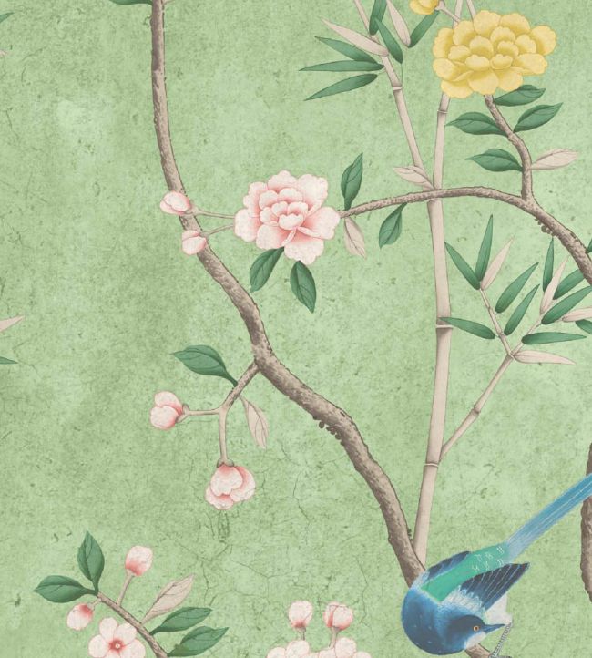 WMF-454-12VD - Chinoiserie Onism Fabric - Apple Green - Woodchip & Magnolia