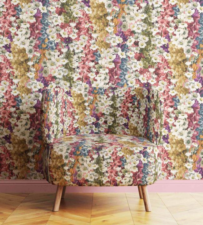 WMF-464-01VS - Alcea Fabric - Moody - Woodchip & Magnolia