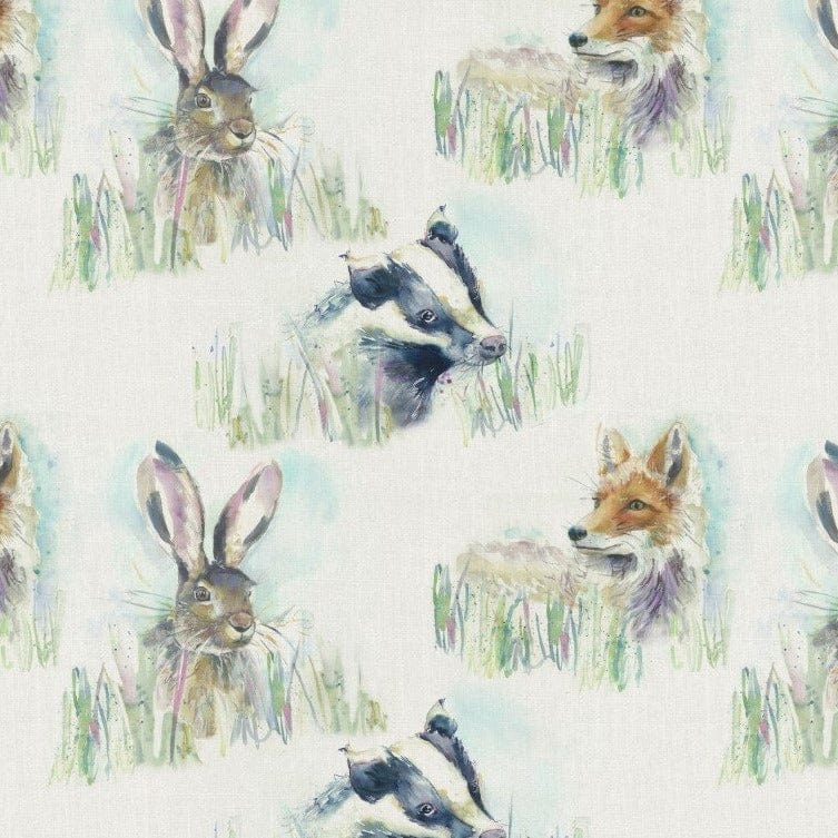 Woodland Friends Linen Fabric