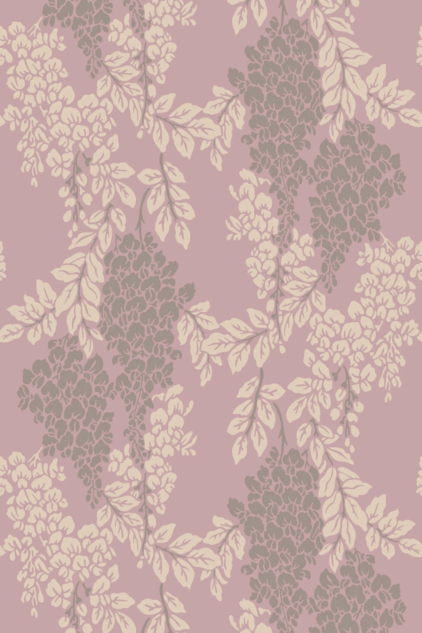 Wisteria Wallpaper - Cinder Rose - 2209