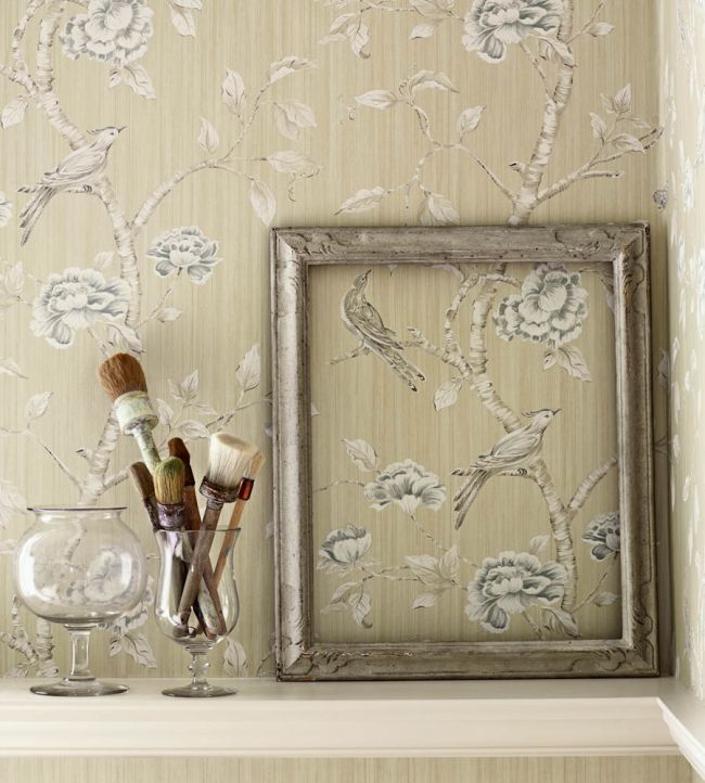 Woodville Wallpaper - White Clay - ZWOO311348 - Zoffany