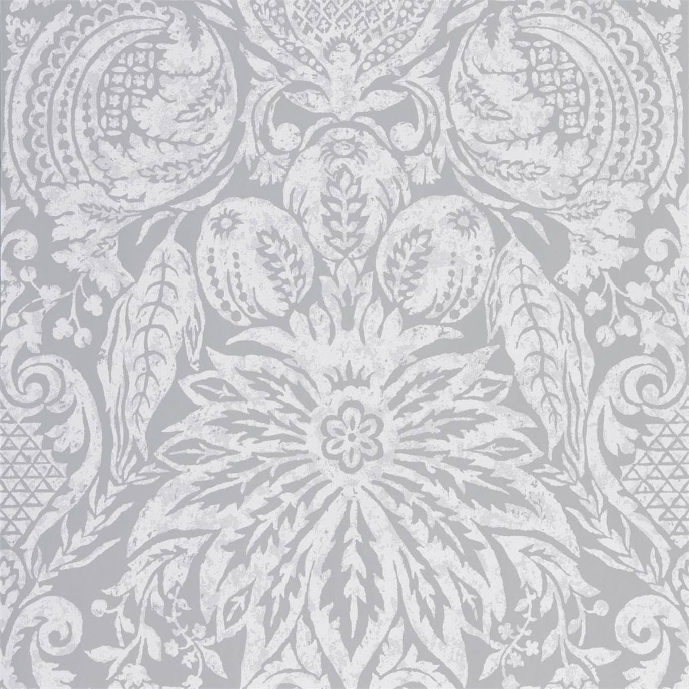 Mitford Damask Wallpaper - Empire Grey - ZDAR312864