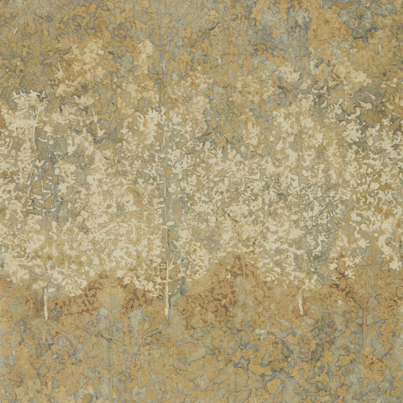 Belvoir Wallpaper - Blue / Amber - ZKEM312651