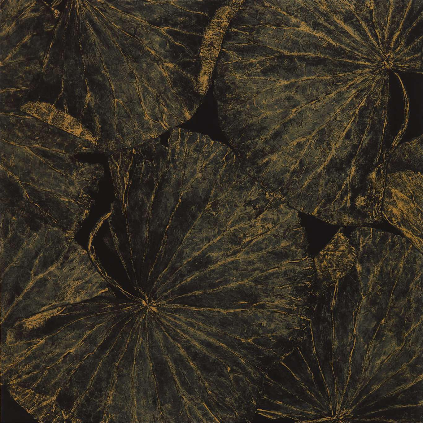Taisho Deco Wallpaper - Vine Black - ZTOT312750
