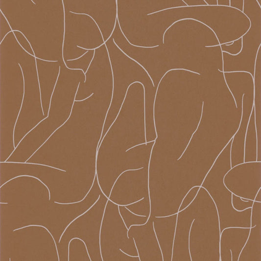 Academie Gallery Wallpaper - Terracotta - Casadeco - 86108307 - Premier Wallcovering