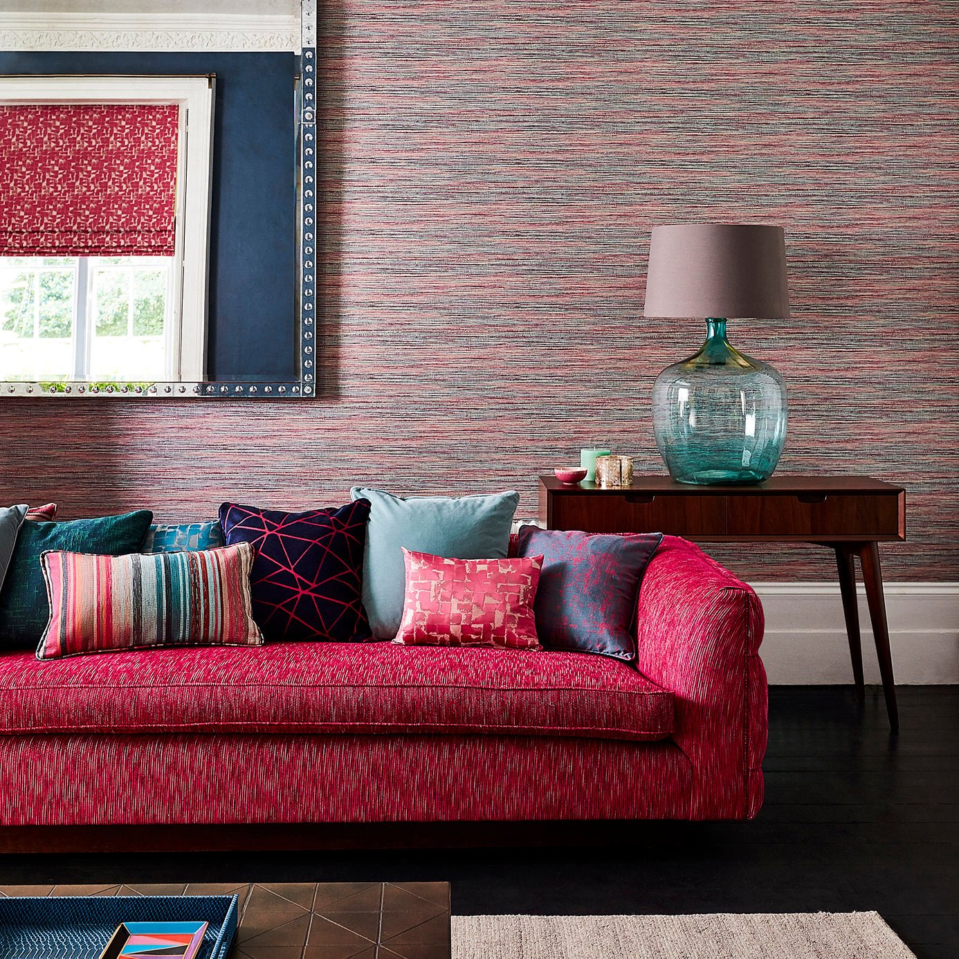 Affinity Wallpaper - Rust/Sky - Harlequin - HMWF111951