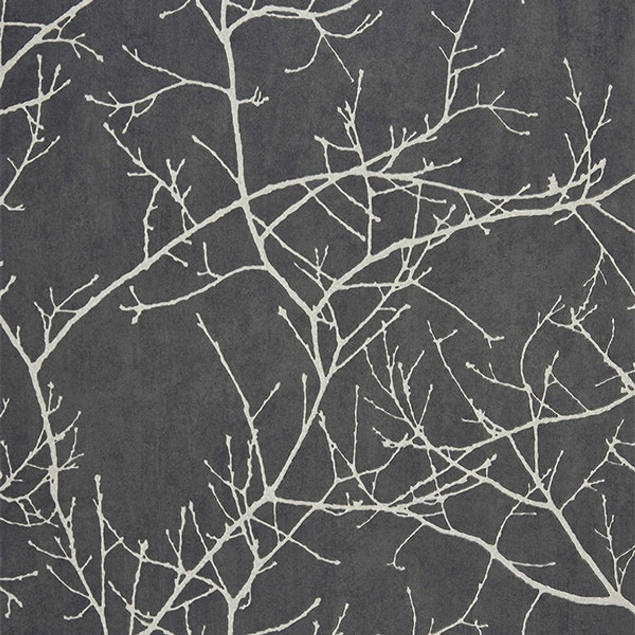Arbre Riverside Wallpaper - Dark Grey - Casadeco - 16969901 - Premier Wallcovering