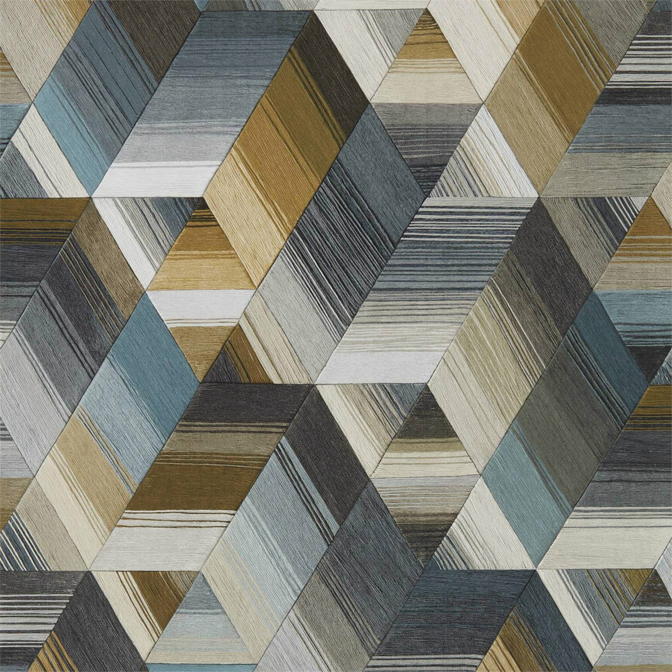 Arccos Wallpaper - Ochre/Steel - Harlequin - HMWF111971