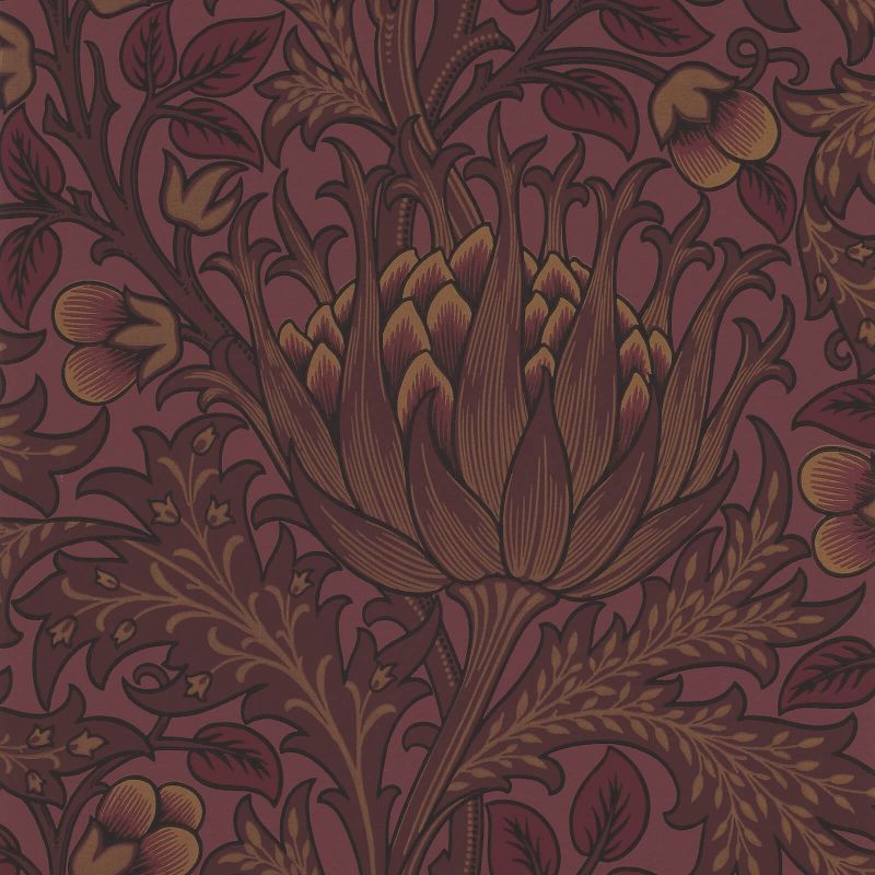 Artichoke Wallpaper - Wine - Morris & Co - 210355 - Morris Wallpaper