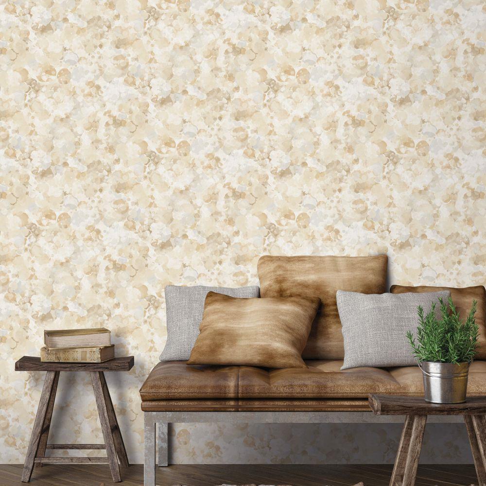 Atmosphere Bubble Up Wallpaper - Ochre - Galerie - G78238 - Premier Wallcovering