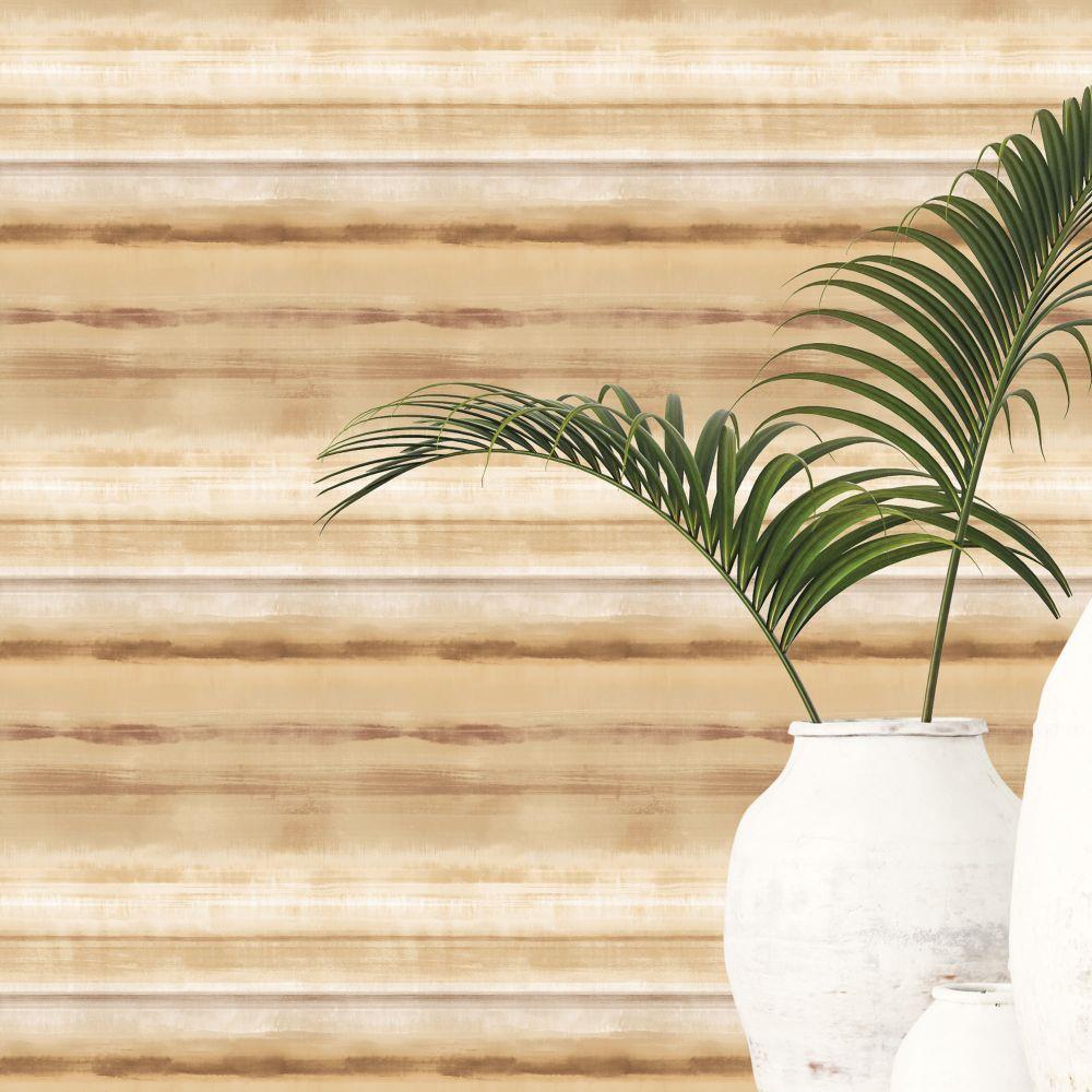 Atmosphere Skye Stripe Wallpaper - Ochre - Galerie - G78269 - Premier Wallcovering
