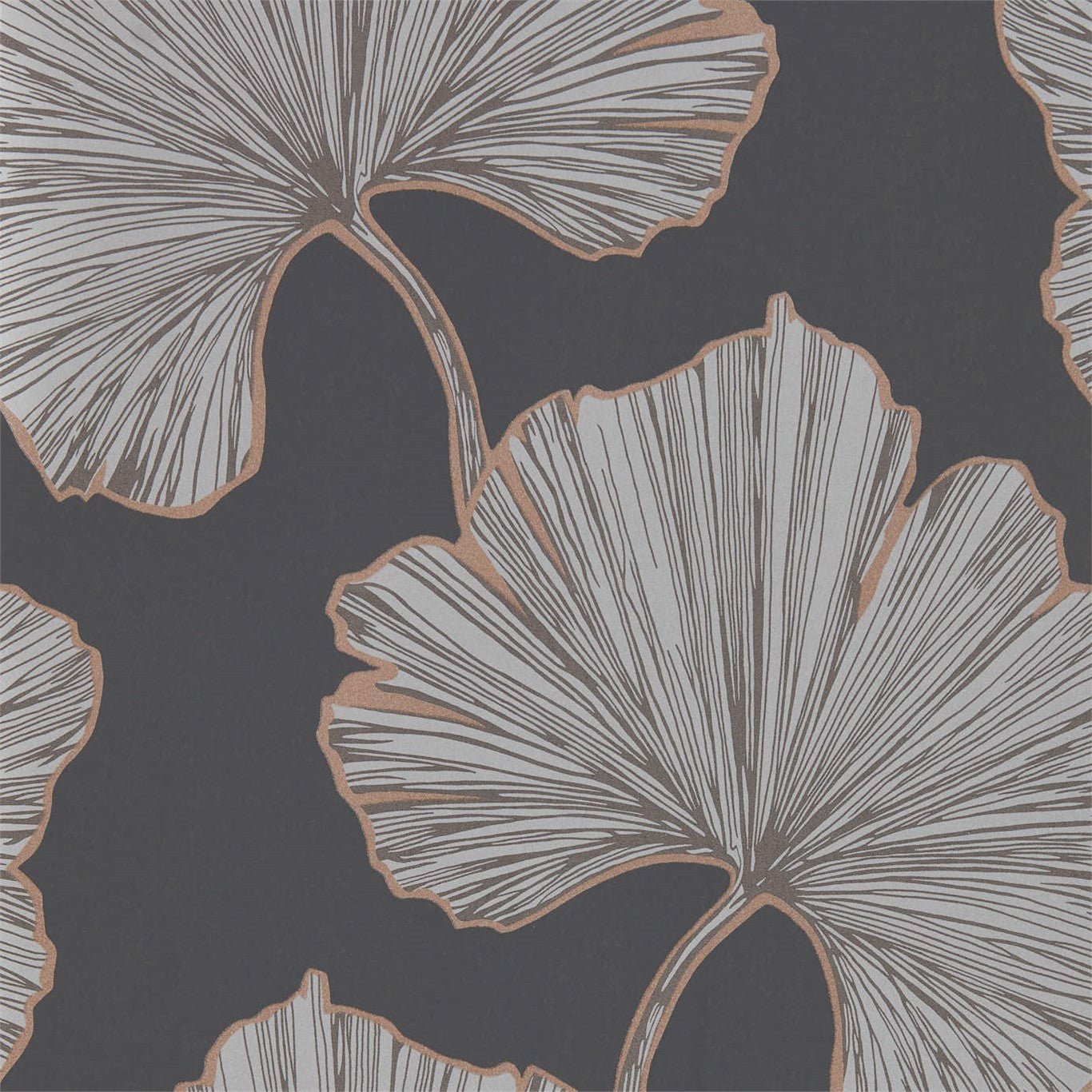 Azurea Wallpaper - Ebony/Rose Gold - Harlequin - HLUT111713