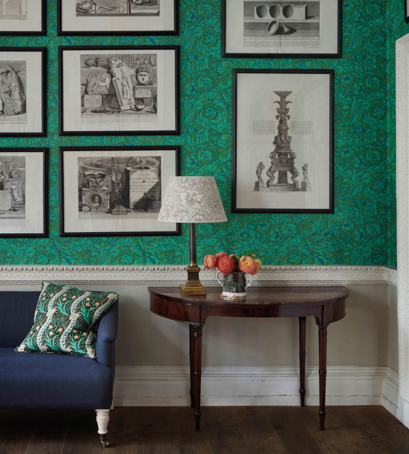 Bachelors Button Wallpaper - Silver - 214735 - Morris & Co