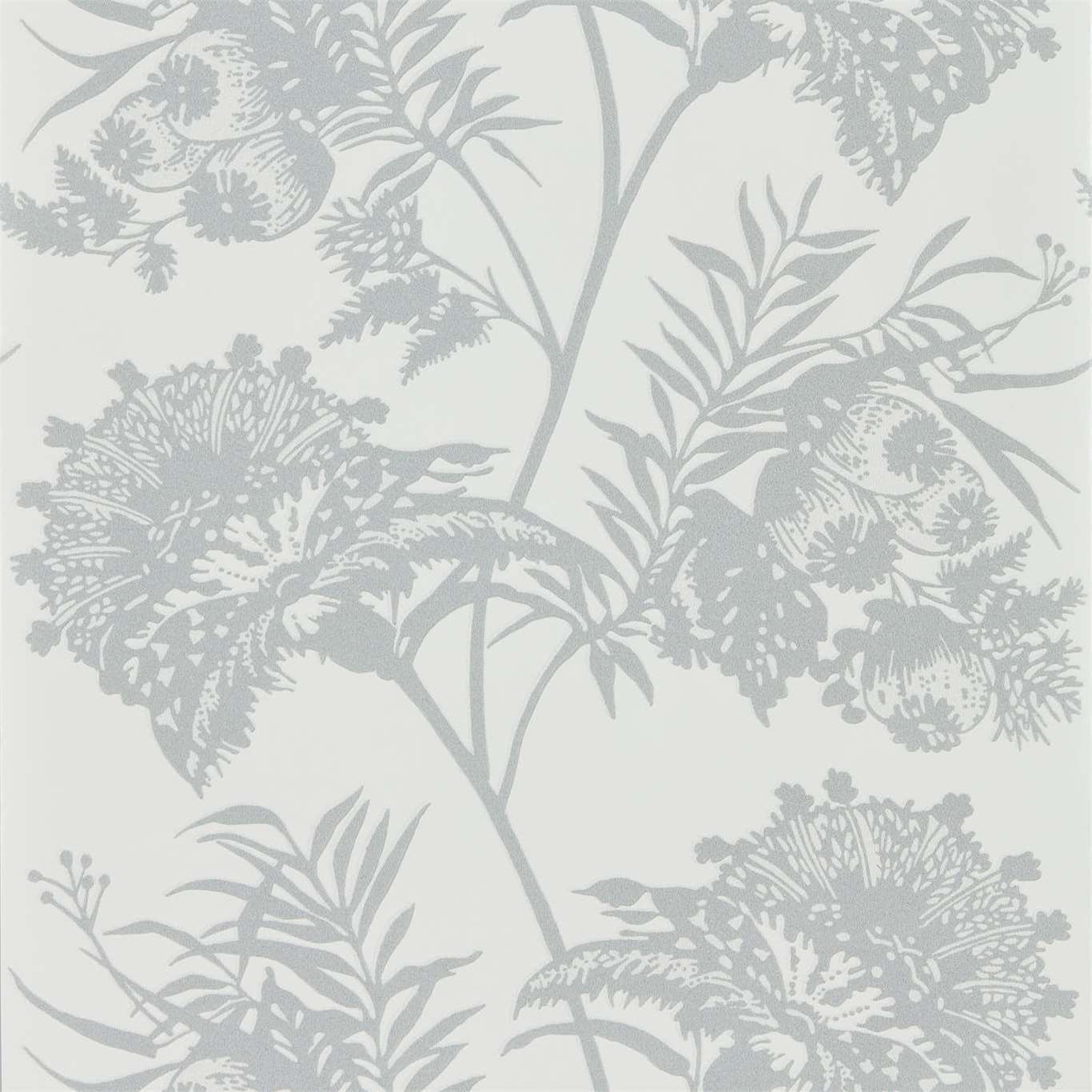 Bavero Shimmer Wallpaper - Silver - HZAP111778 - Harlequin