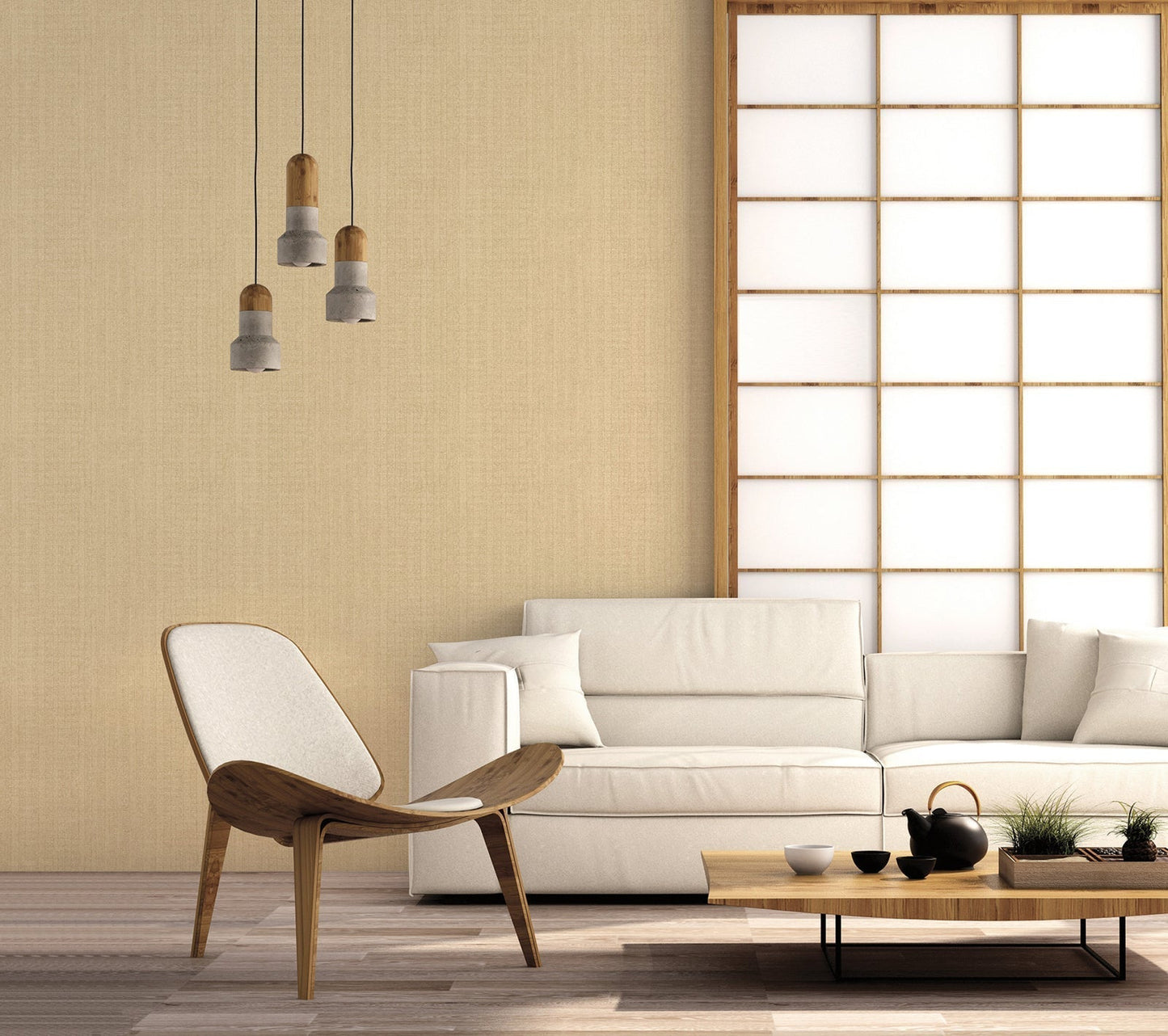 Bazaar African Weave Wallpaper - Gold - Galerie - G78328 - Premier Wallcovering