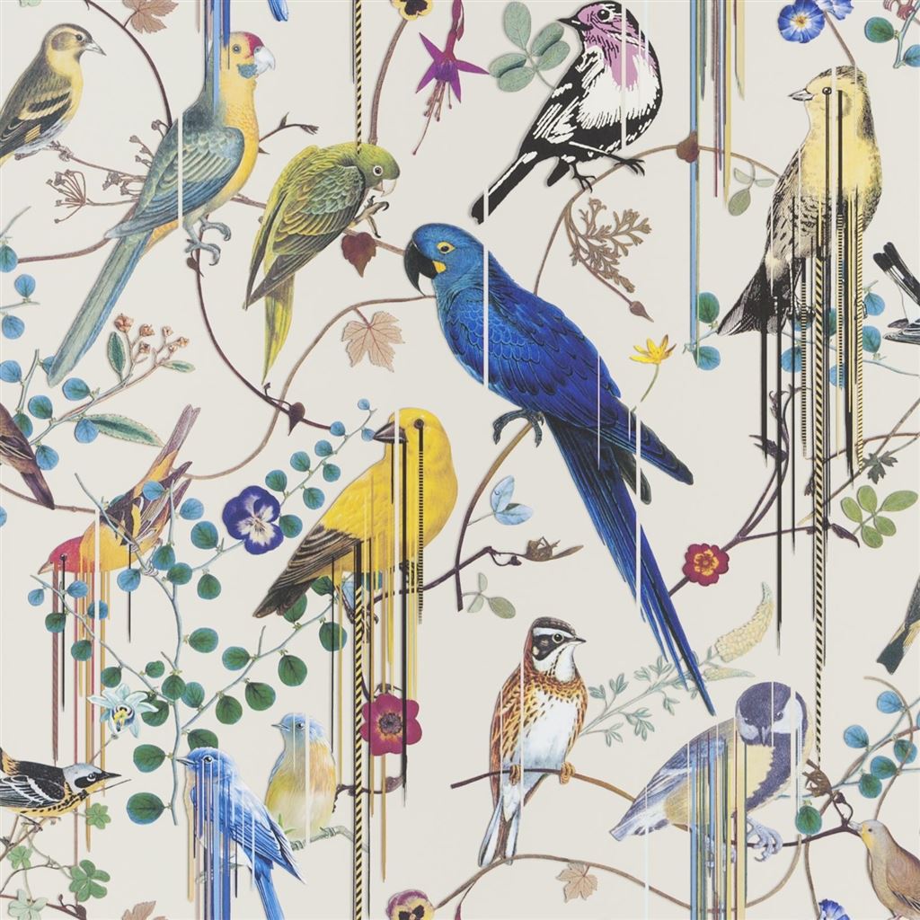 Birds Sinfonia Wallpaper - Jonc - Christian Lacroix - PCL7017/07 - Premier Wallcovering