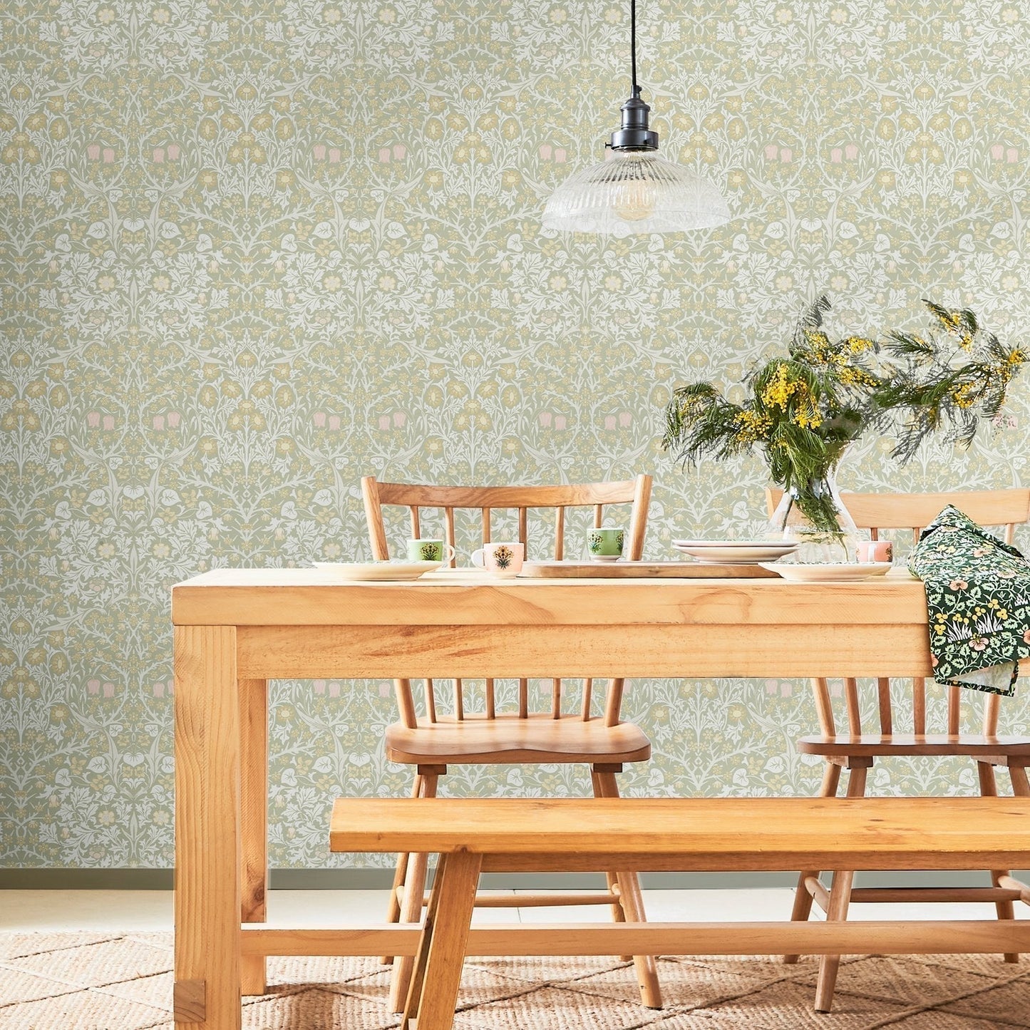 Blackthorn Wallpaper - Sage - 124253 - William Morris AH - Premier Wallcovering