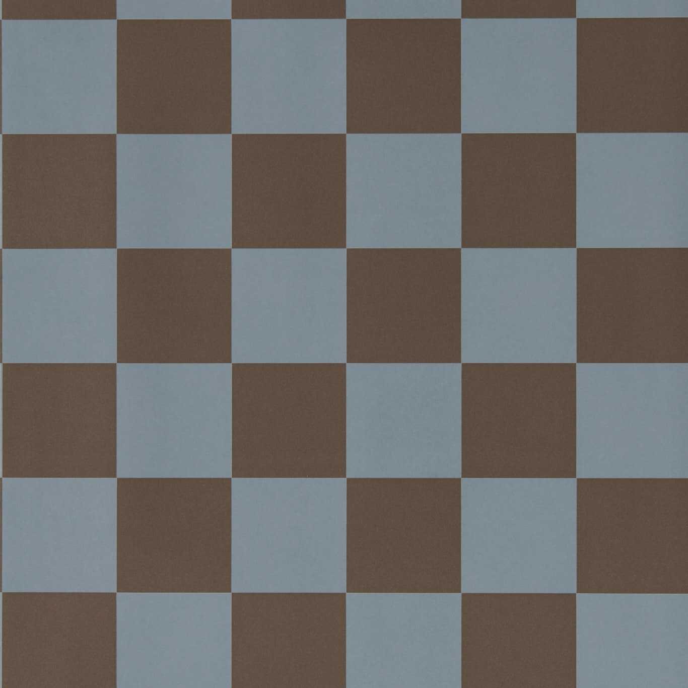 Blenets Check Wallpaper - Atlantic/Chocolate - Harlequin - HHHW113168