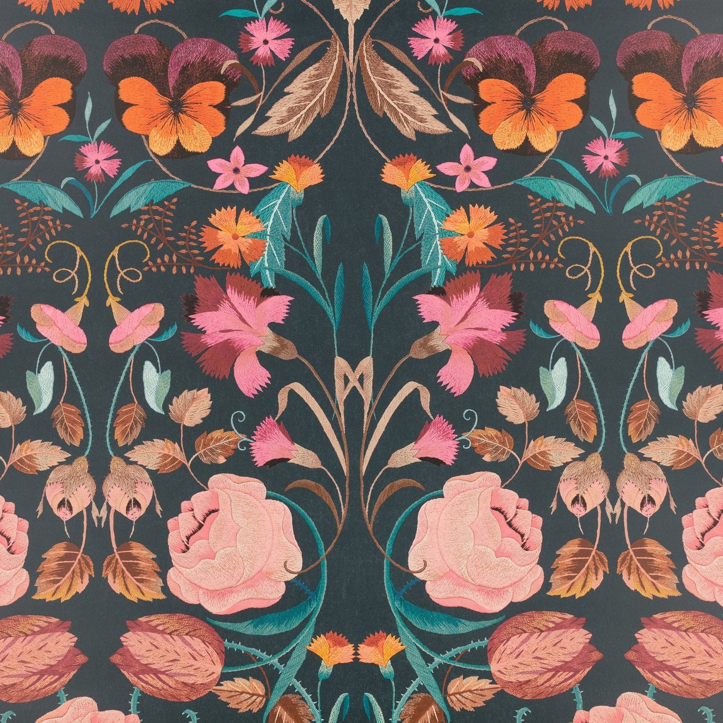 Bonita Matte Wallpaper - Rosa - Romo - Temperley London - W456/02 - Premier Wallcovering