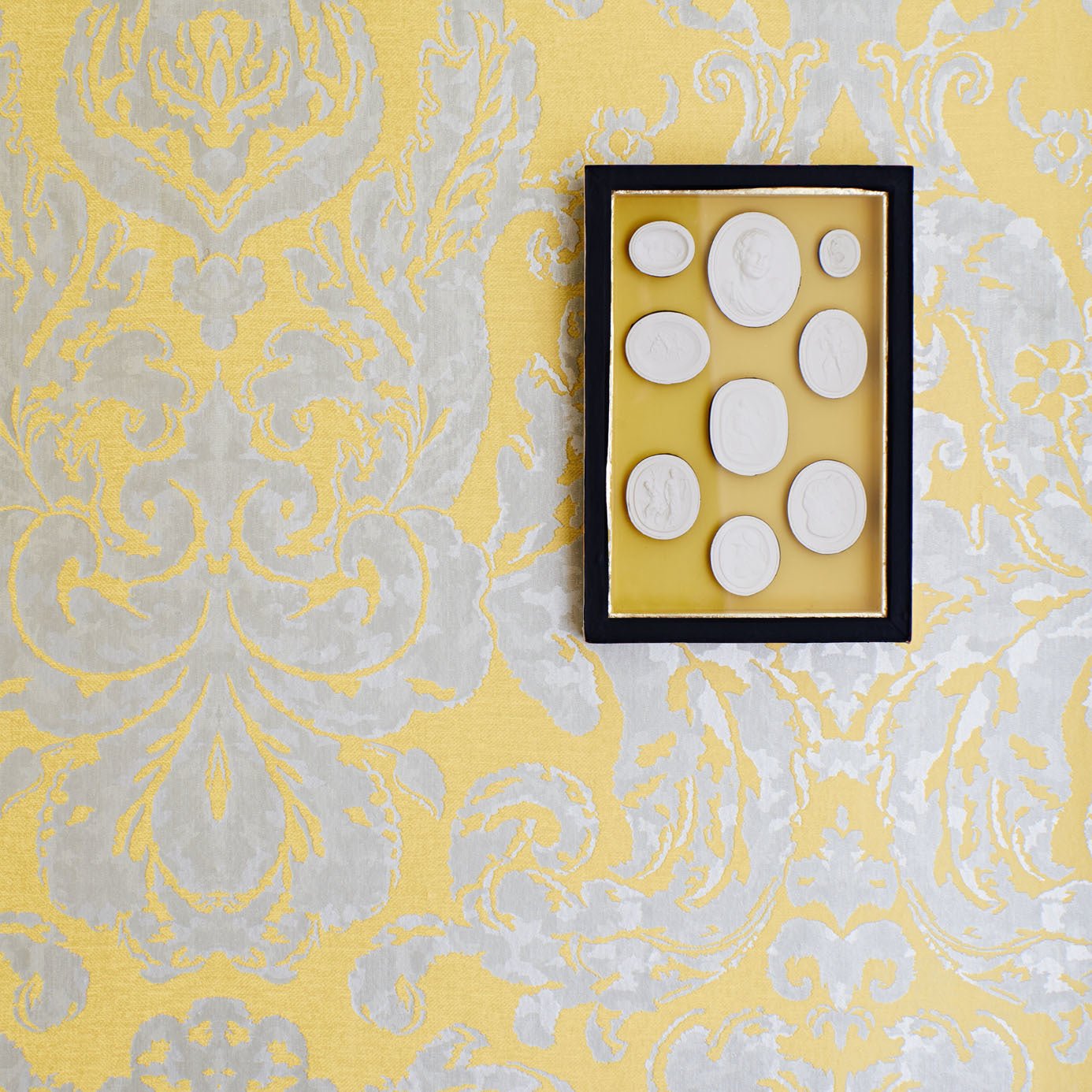 Brocatello Wallpaper - Chalk - Zoffany - ZCON312007 - Morris Wallpaper
